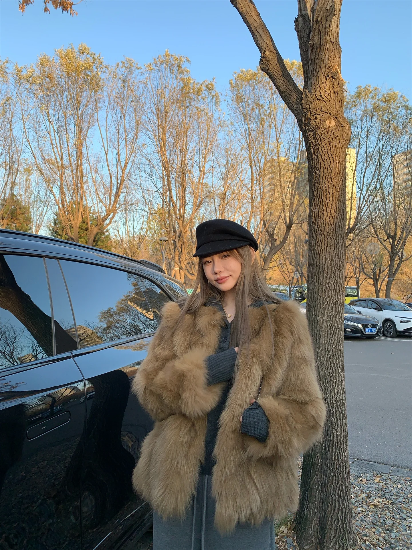 

Женский повседневный свитер с капюшоном Tannin Red Rabbit Camere Blend, оверсайз, приталенный крой, из мягкой шерсти, полиэстера и акрила, вязаный топ