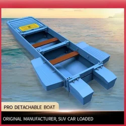 3-SECTION Portable Detachable Boat Splicing Fishing,478CM Vehicle Portable Boat Plastic Folding,WITH FLANK WING & BUOYANCY TANK