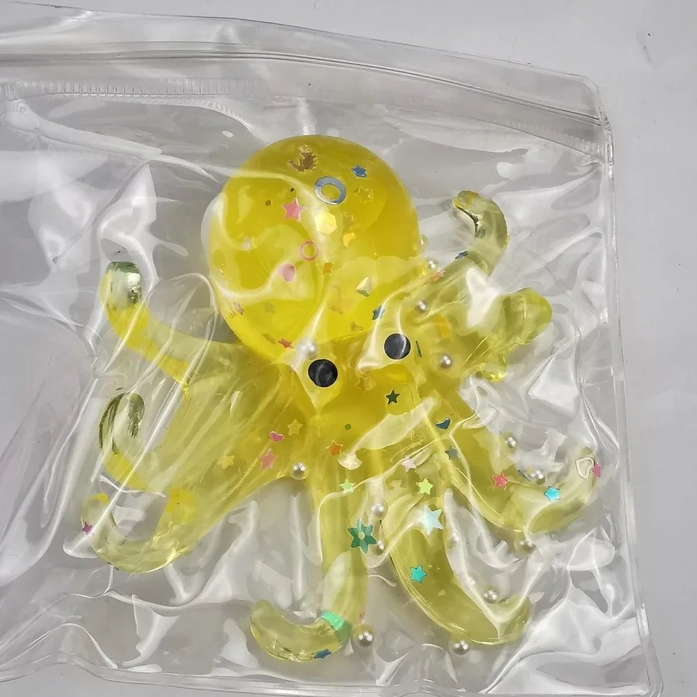 Adults Simulation Squishy Ocean Octopus Cute Animals Stretched Sensory Fidget Ball Pinch Glitter Slow Rebound Office Workers
