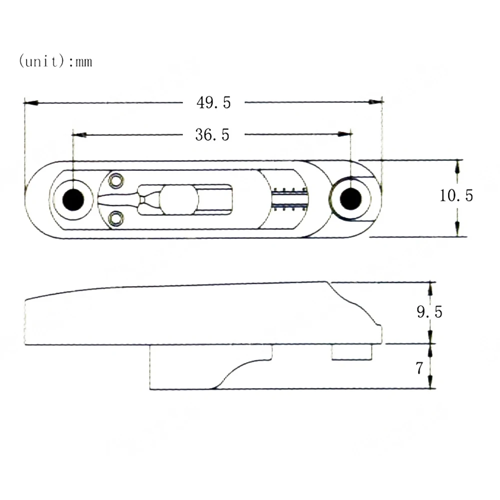 Individual Electric Guitar Bridge Saddles Tailpiece Set 6 Pieces Zinc Alloy and Iron Material Easy Installation