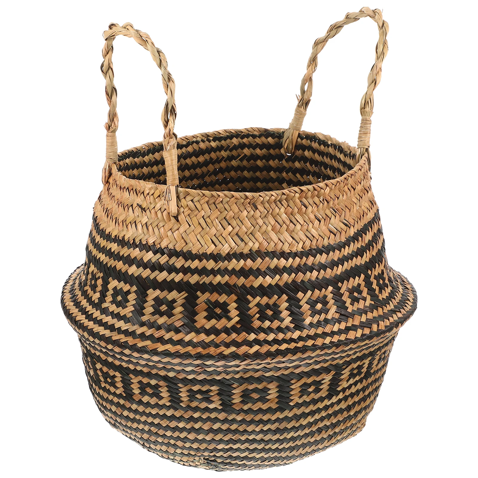 

Blanket Home Bonsai Flower Basket Baby Storage Baskets Plant Tray Grass Belly Planter Handmade