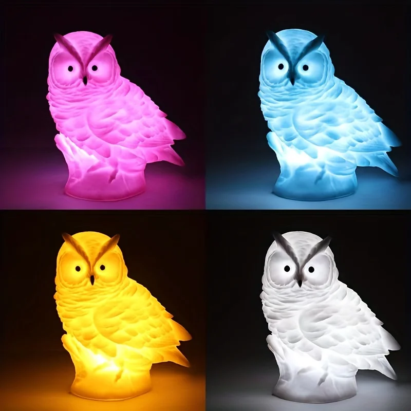 Cute Creative Night Light, Cartoon Owl Bedside Ornaments Jewelry, Night Market Stall Night Light, Birthday Gift Ambient Light