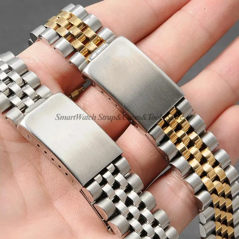 Arc Metal Bracelet for Rolex DATEJUST Luxury Stainless Steel Watch Band for Juiblee Accessories Men 18mm 19mm 20mm 21mm 22mm