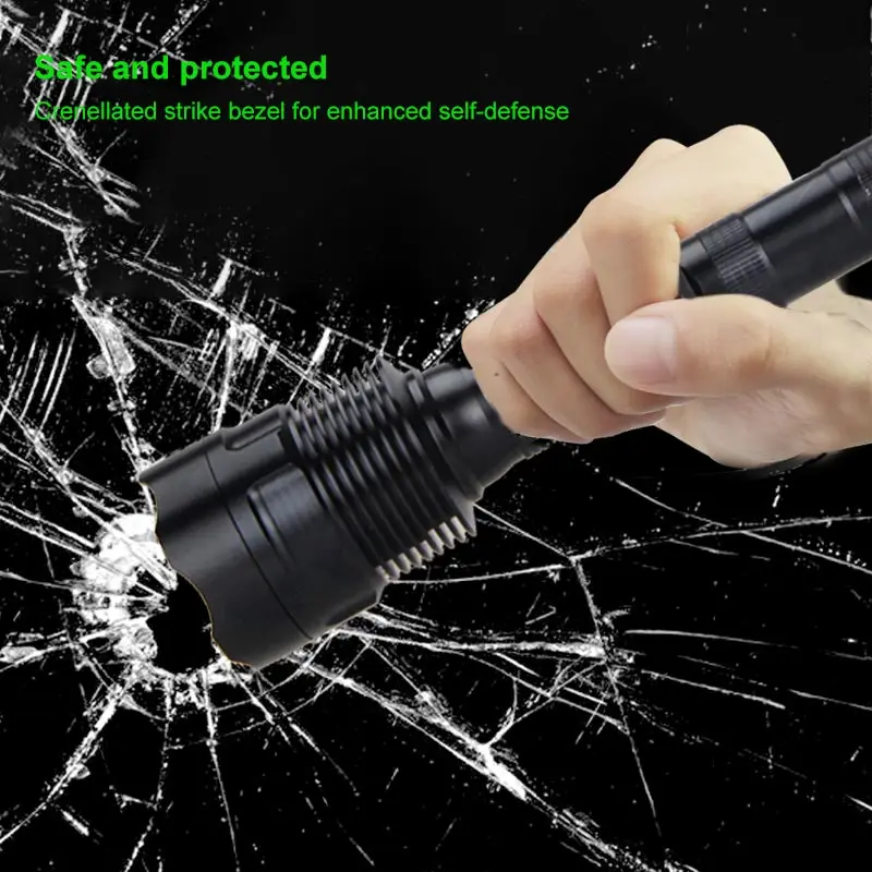 Tactical Flashlight Green/Red/White LED Flashlight 1 Mode Hunting Light Outdoor Lantern +Rail Mount+Remote Switch+USB Charger