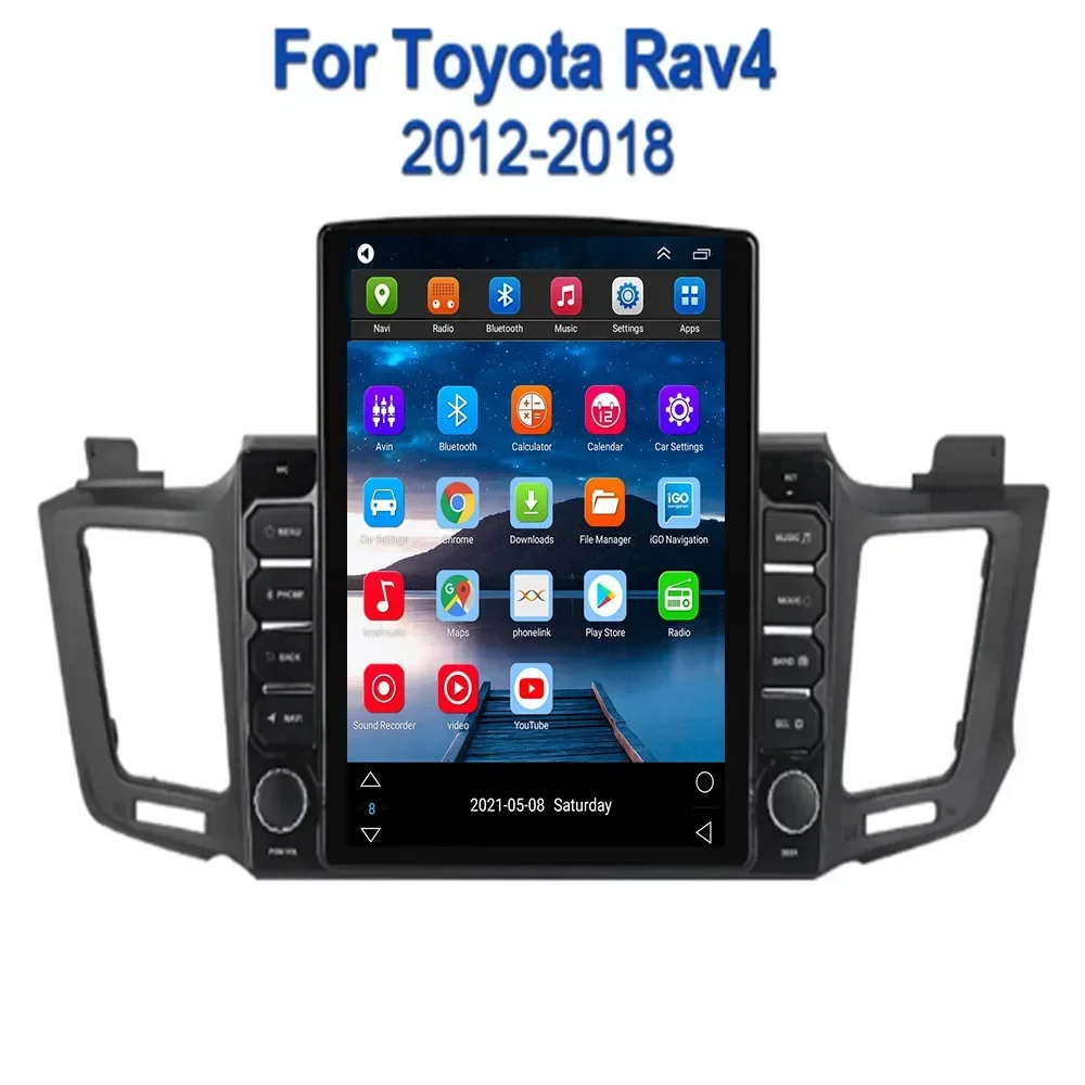 New Octa Core Android 14.0 Fit Toyota RAV4 RAV 4 2013 2014 2015 2016 2017 Multimedia Stereo Car DVD Player Navigation GPS Radio
