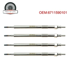 4pcs Turbo Diesel Heater Glow Plugs Heater For Ssangyong Korando Actyon Sports I II 2010-2024 6711590101 A6711590101