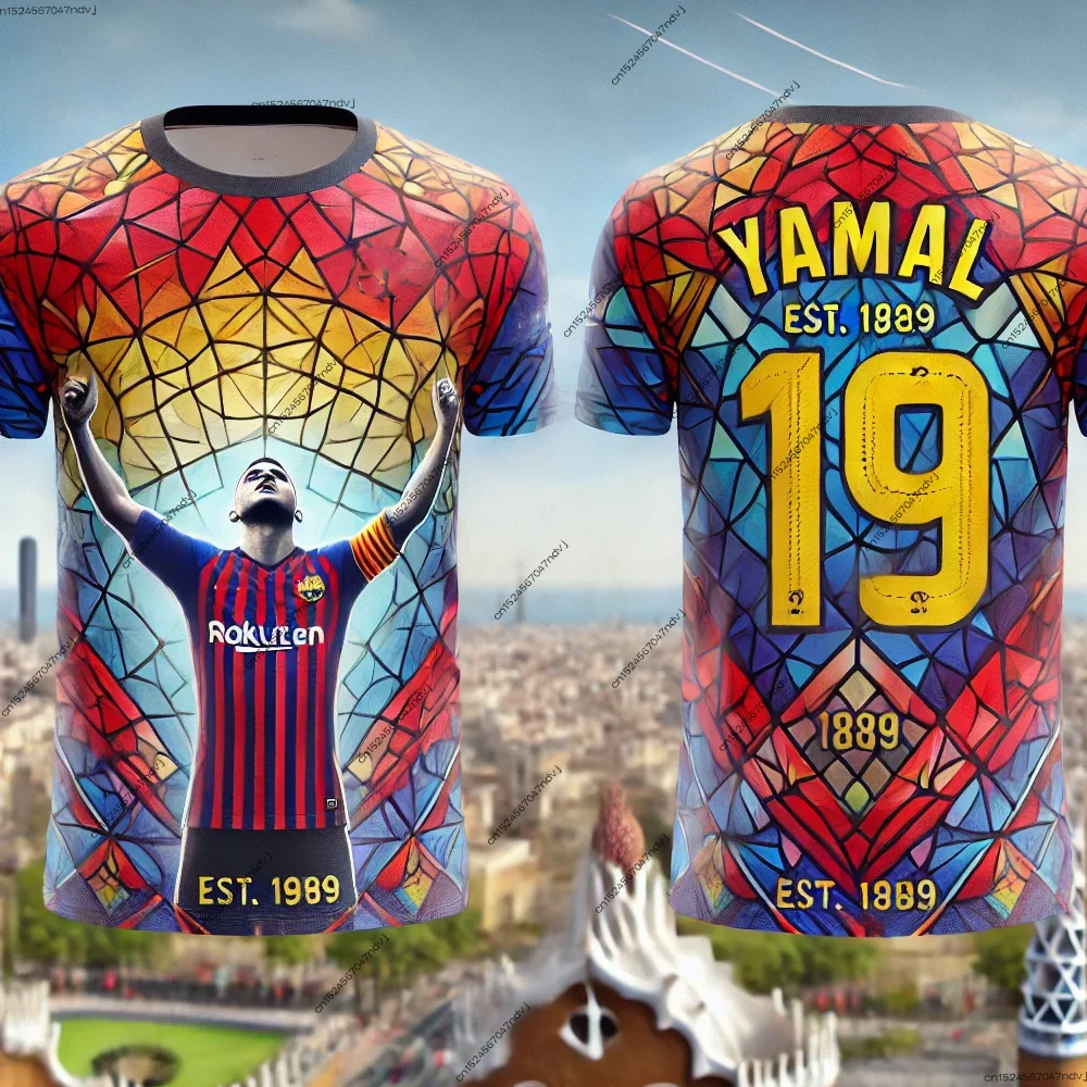 CHATGPT Smart Design Spanish Football Jersey Spanish Characteristic Football T-Shirt Yamal No. 19 Special Football Kit