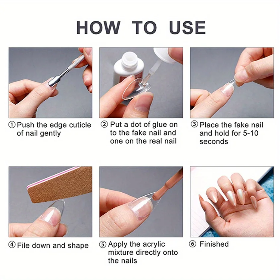 600 PCS Matte กดบนเล็บเคล็ดลับเล็บปลอม 15 ขนาดอะคริลิคสั้นสแควร์ Soak Off GEL เคล็ดลับเล็บปลอมสําหรับ DIY Salon