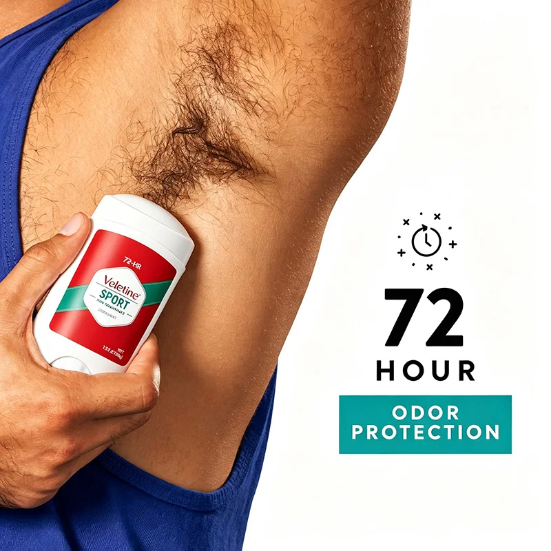 Men Deodorant Stick, 72H Long Lasting Sport Scent, Underarm Odor Control