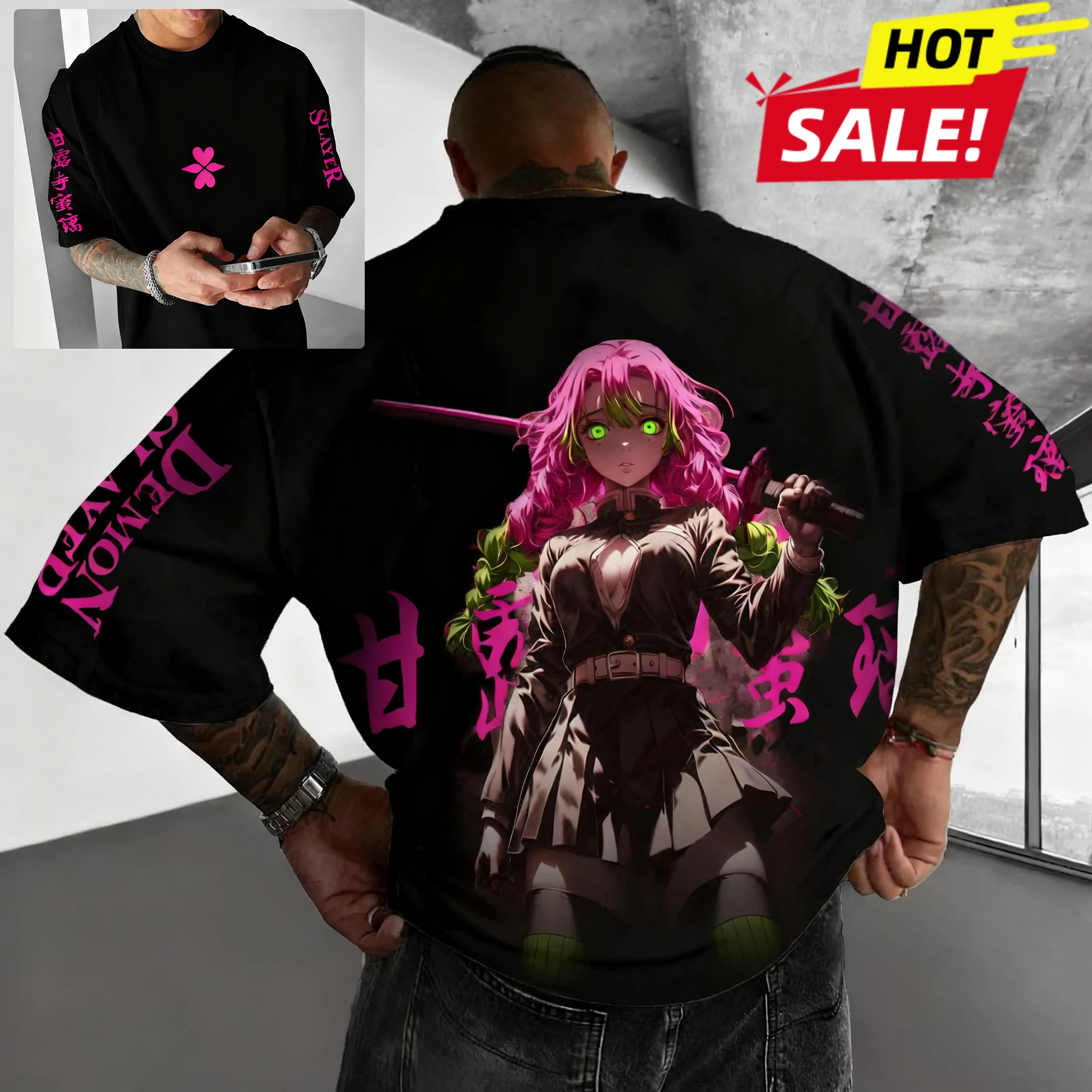 Adult Style, Kids Style, Cute, Killer Blade Popular Character 3D Print Shoulder Drop Outfit, Family Style, Eye-catching