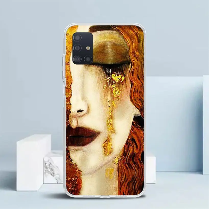 Kiss by Gustav Klimt Desig Phone Case For Samsung Galaxy A51 A50S A41 A40 A31 A30S A21S A20S A20E A11 A10S A71 A70 A6 A7 A8 A9 P