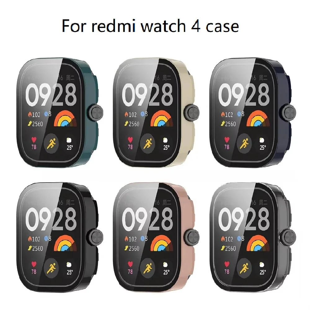 Tempered Glass+Case For Xiaomi Redmi Watch 5 Active accessories Screen Protector PC Bumper Protective Cover Redmi Watch 4 case