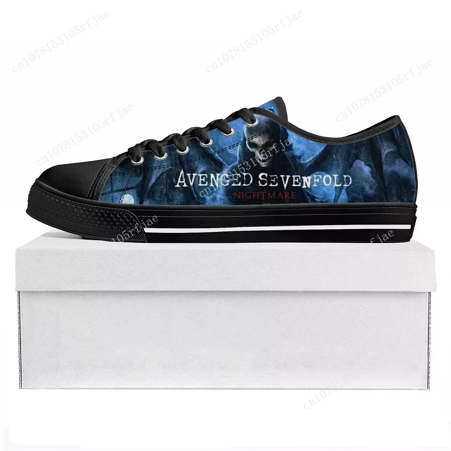 

Avenged Sevenfold A7X Low Top High Quality Sneakers Mens Womens Teenager Canvas Sneaker 3D Print Couple Shoes Custom Shoe Black