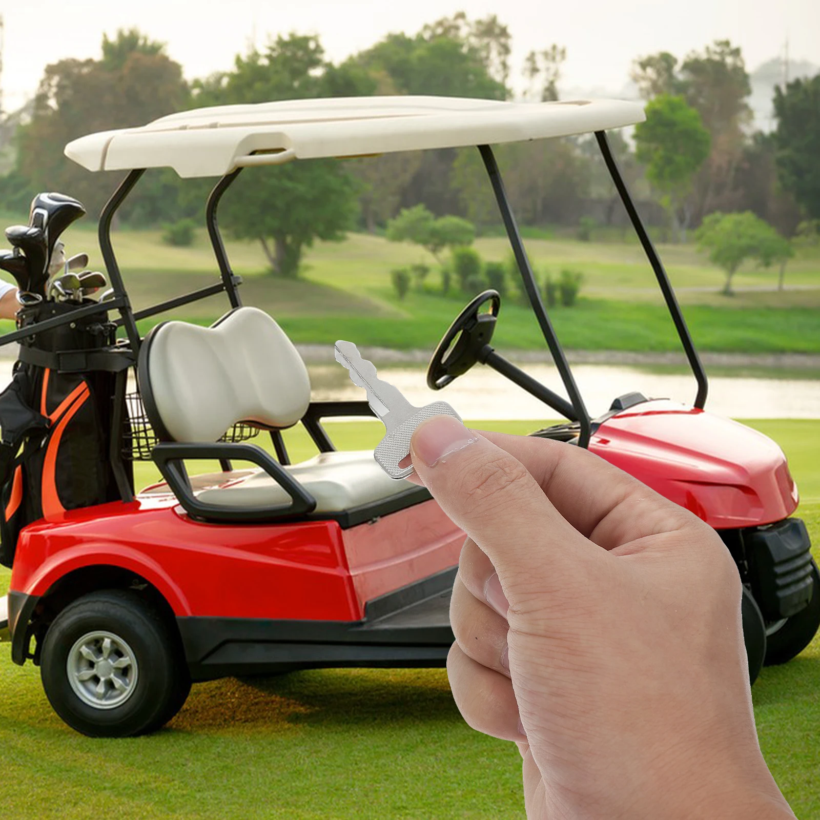 

4pcs Silver Cart Key Compatible With G14 G16 G29 Electric Golf Carts Replacement Ignition Keys For Club Car Universal
