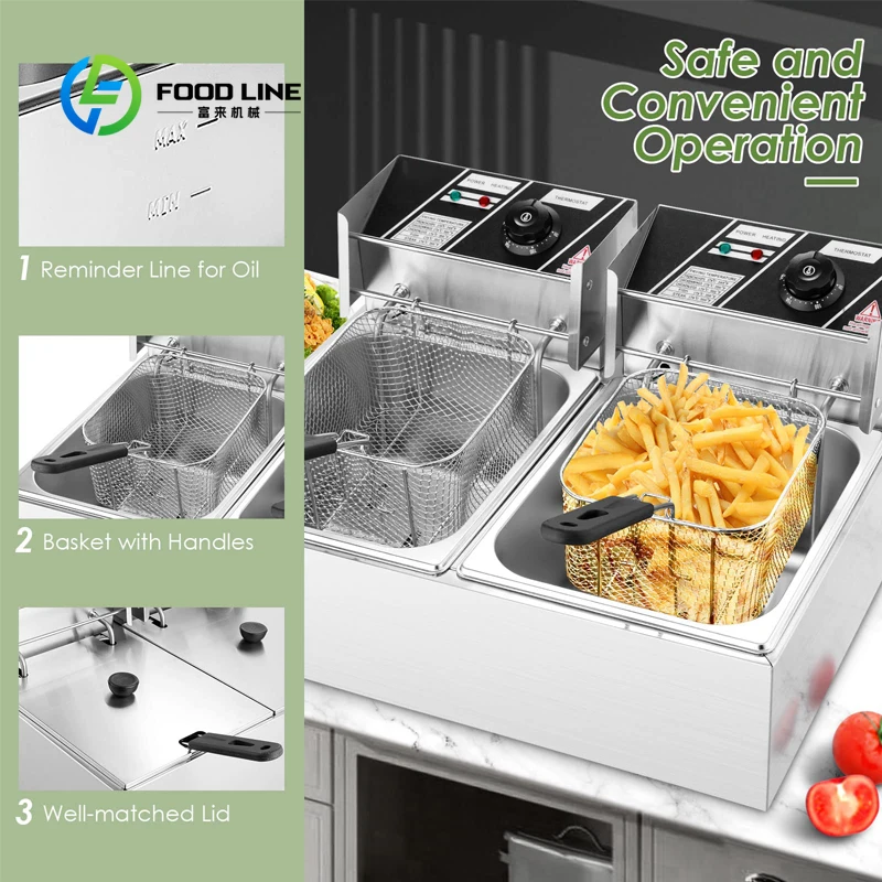 Easy to operate stainless steel pull commercial electric fryer corn dog fries fryer