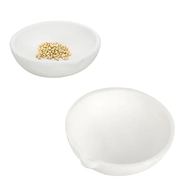 

【Best Selling】 Quartz Crucible Dish Furnace Melting Casting Refining Gold Silver (2Pcs 500G)