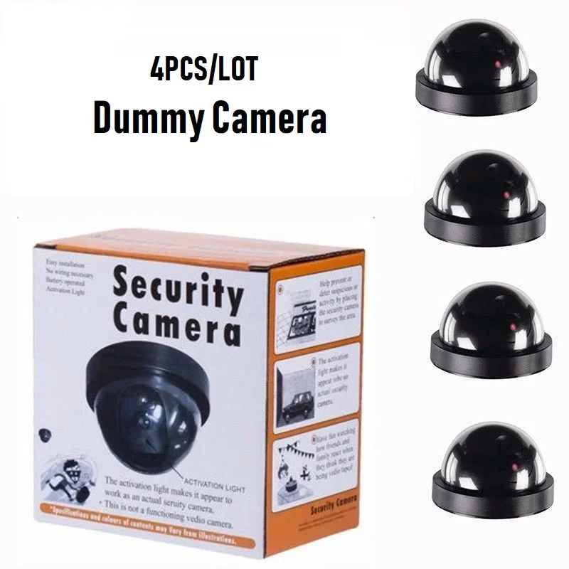 1/3/5pcs Fake Camera Dummy Waterproof Security CCTV Surveillance Camera With Flashing Led Light Outdoor Indoor Simulation Camera