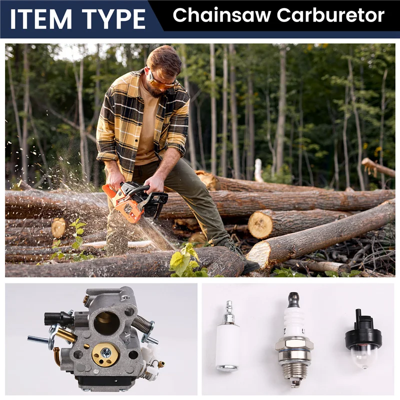 

AB34-Carburetor Set For 435 435E 440 440E Jonsered CS 410 CS2240 Carb 506450501 Chainsaw Chain Saw Accessories
