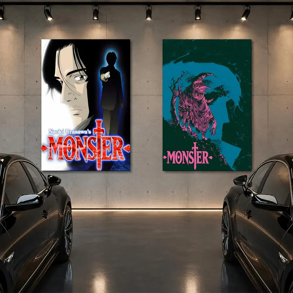 N-Naoki Urasawa S Monster Anime Poster Room Decor Home Wall Art Printing Waterproof Garage BedRoom Posters Gift