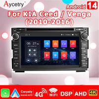 Wireless Carplay Android 14 Auto 7'' autoradio For KIA Ceed Venga 2010-2016 Android AUTO 2din Car Radio Multimedia Screen 4G LTE
