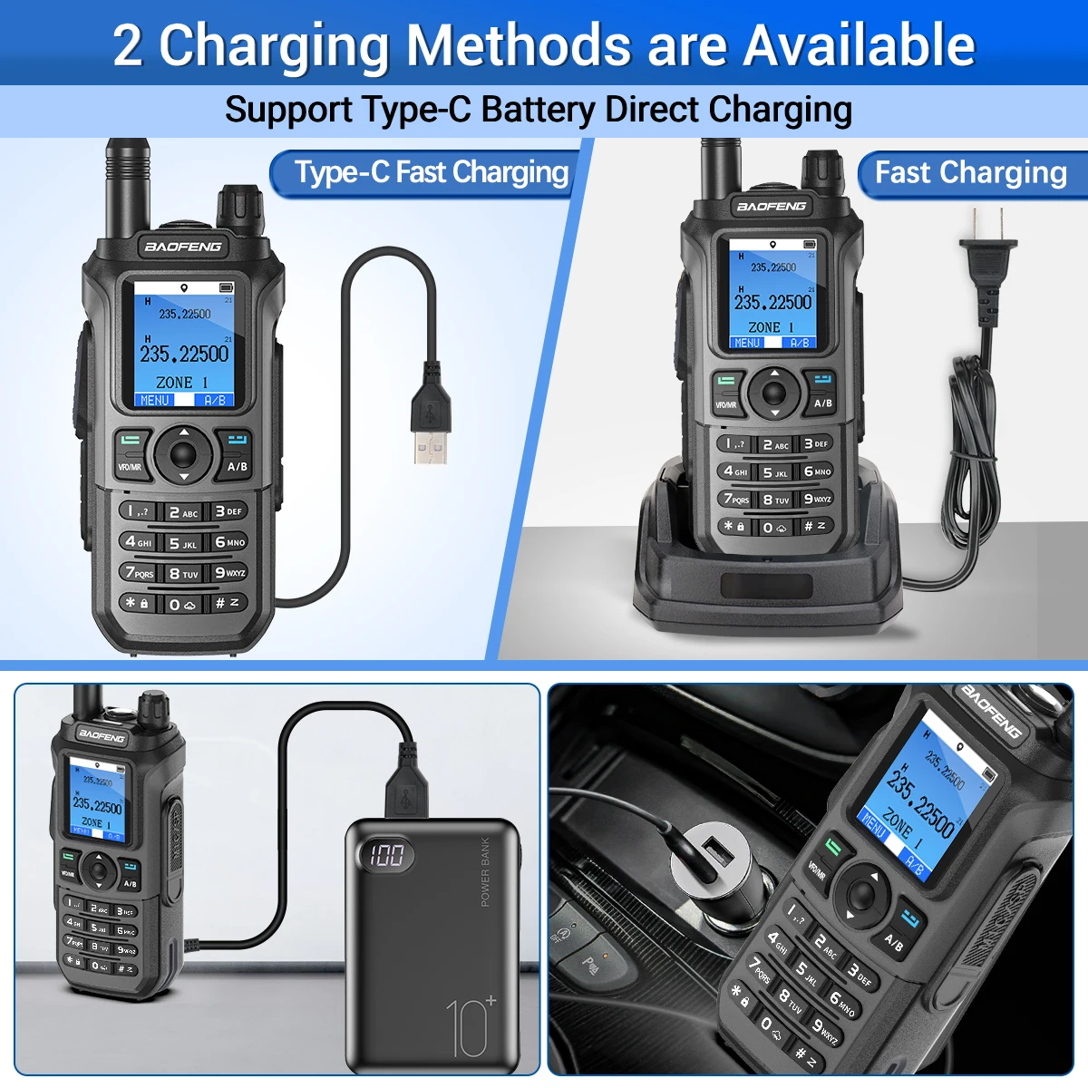 Baofeng UV-21 GPS Walkie Talkie Air Band Wireless Copy Frequency 999CH Long Range NOAA High Power Ham Radio bidirezionale per il campeggio