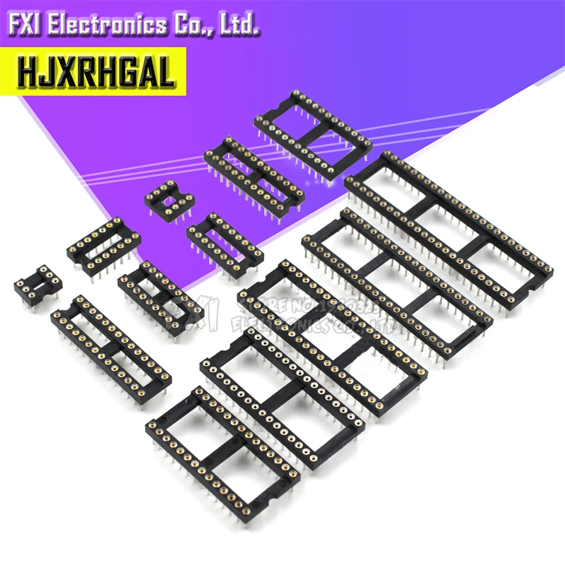 10 sztuk okrągły otwór gniazdo IC złącze DIP 6 8 14 16 18 20 24 28 40 pin gniazda DIP6 DIP8 DIP14 DIP16 DIP18 DIP20 DIP28 DIP40 szpilki