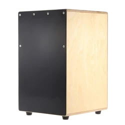 Wooden Cajon Hand Drum Children Box Drum Persussion Instrument with Stings Rubber Feet 23 * 24 * 37cm