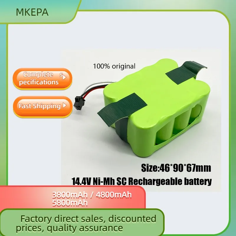 NEW 14.4V Ni-Mh SC Rechargeable battery 5800mAh for KV8 XR210 XR510 XR210A XR210B XR510B XR510C Vacuum Cleaner Sweeping Robot