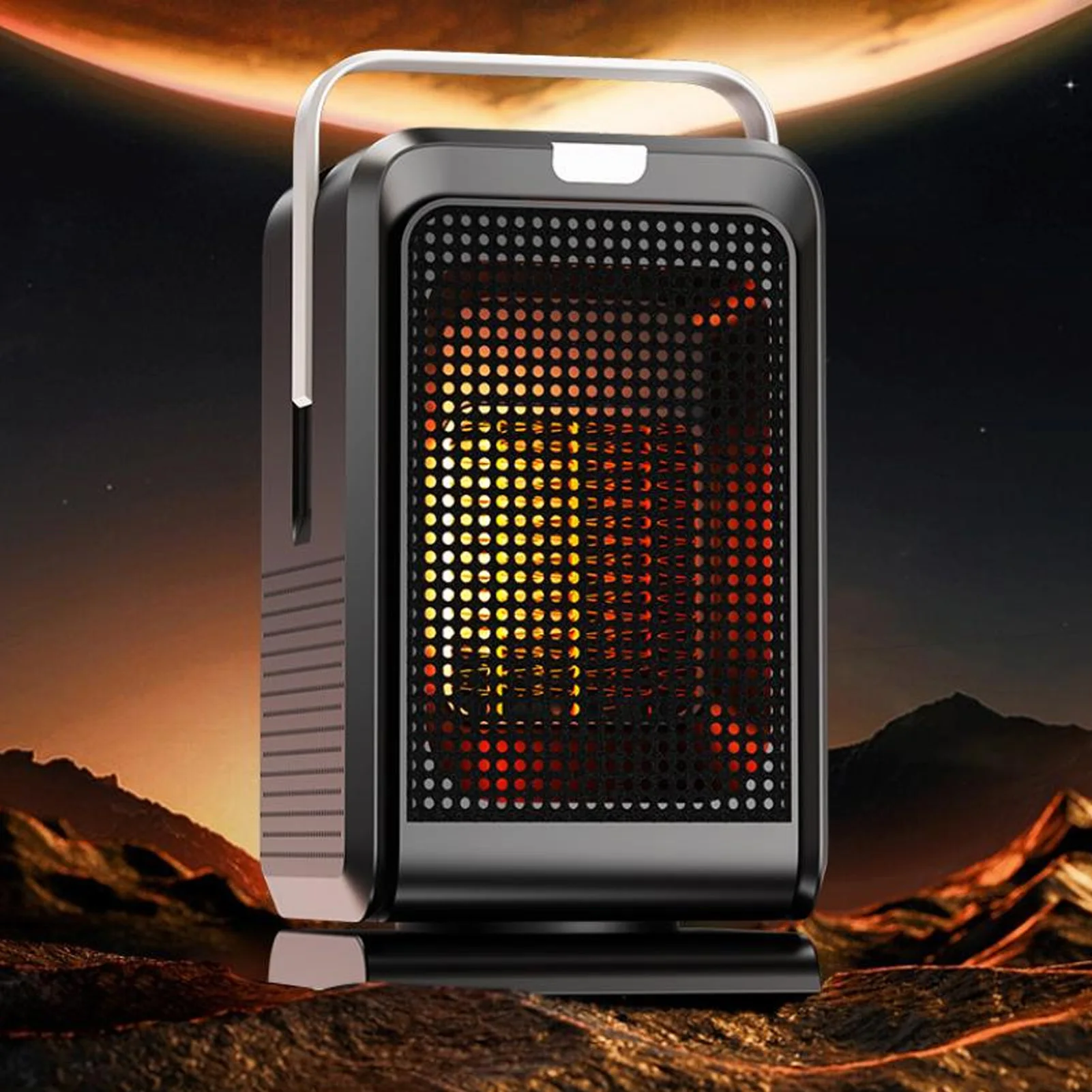 

Space Heater Remote Control Quiet Thermostat Fast Heating Electric Room Heater with Timing for Desk Bedroom Bathroom