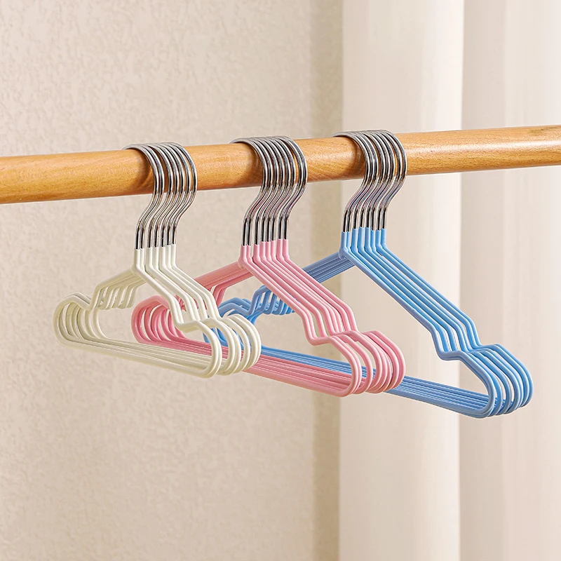 Baby Hangers Non-slip Rubber Coating Kids Clothes Hangers Metal Infant Hangers for Toddler Coat Pant Closet Organization