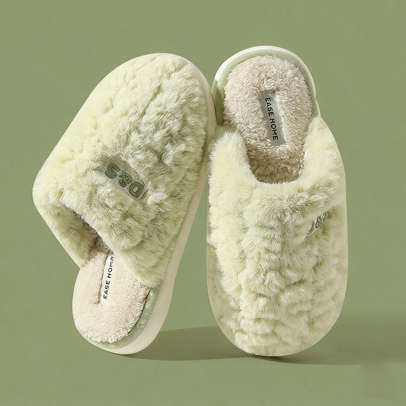  2026 New Winter Slippers for Women & Men - Plush Closed-Toe House Shoes, Non-Slip Indoor Cotton Slippers with Fleece Lining 