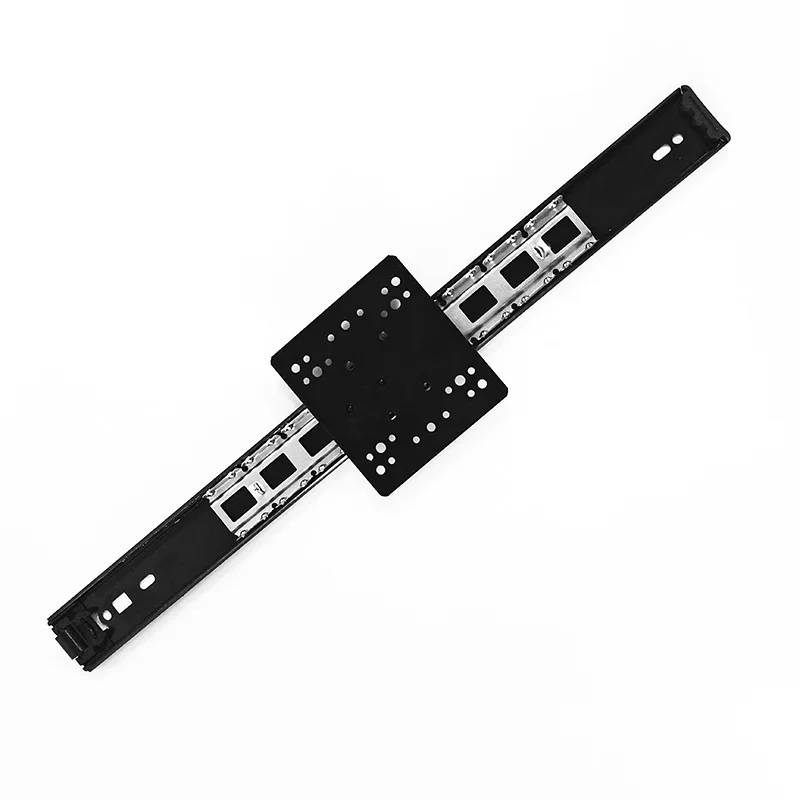 

35 мм двухсекционный стальной шарик с квадратной панелью, ТВ-шкаф, бесшумный направляющий ящик, шарнирная направляющая