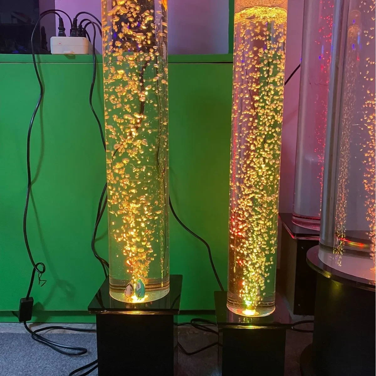 Sensory Led Color Changing Acrylic Water Bubble Tube Light Decorative Floor Lamp Furniture decoration