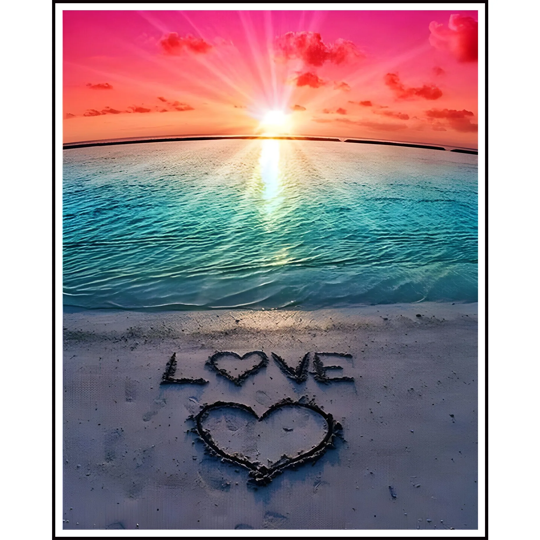 

Joy Sunday Pre-printed Cross Stitch Kit Easy Pattern Aida Stamped Fabric Embroidery Set-Beach