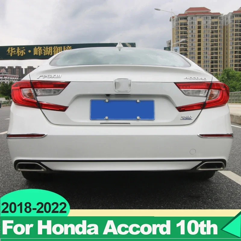 

For Honda Accord 10th 2018 2019 2020 2021 2022 Hybrid ABS Car Rear Fog Light Lamp Cover Trim Bumper Protector Decol Styling