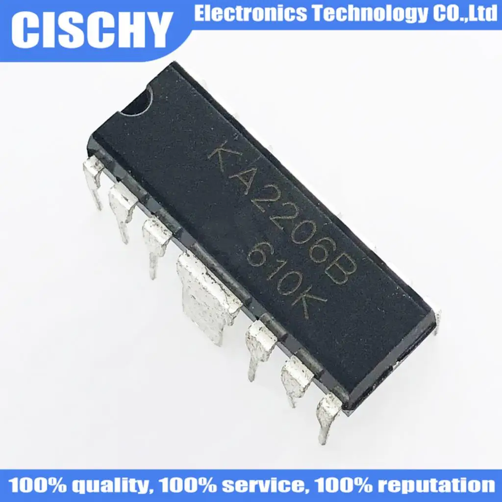 10PCS/lot KA2206 KA2206B audio amplifier chip DIP-12 In Stock