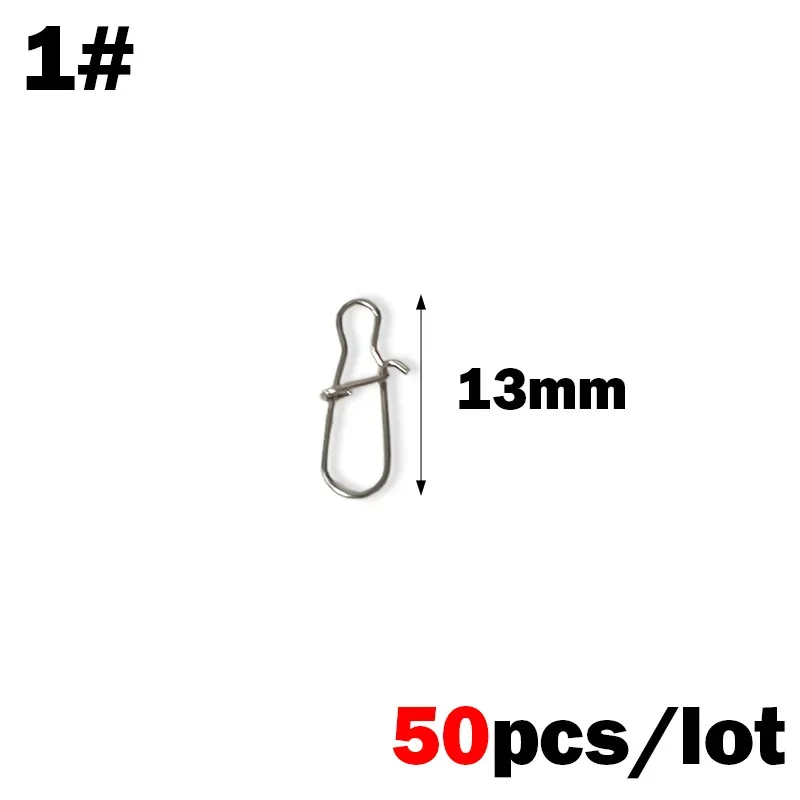 OUTKIT 50PCS Edelstahl Pin Wirbel Angeln Zubehör Stecker Locken Clip Rollen Wirbel Meer Angelgerät