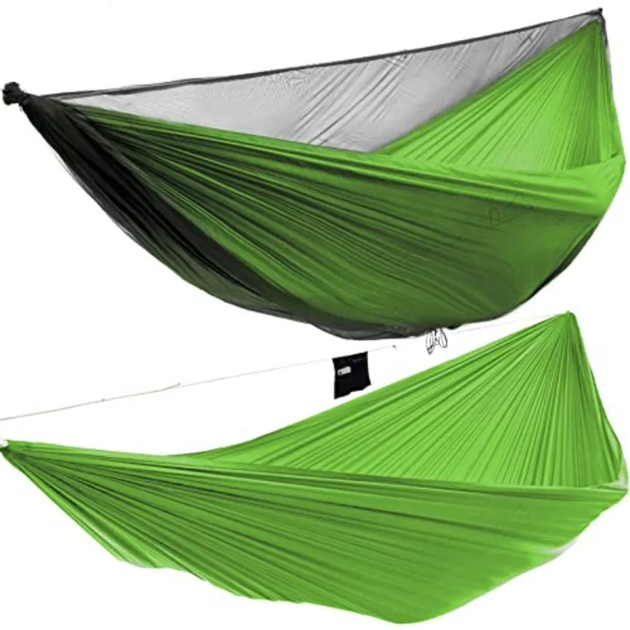 

Camping Hammock with Mosquito Net for Youth Travel Hiking Backpacking Backyard Patio Ripstop Nylon, Blue, Lightweight Sturdy wi