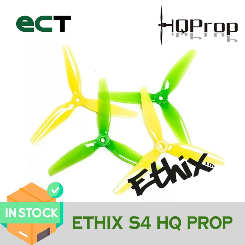 

HQProp Ethix S4 Lemon Lime (2CW+2CCW)-Poly Carbonate for RC FPV Racing Freestyle Parts set of 4