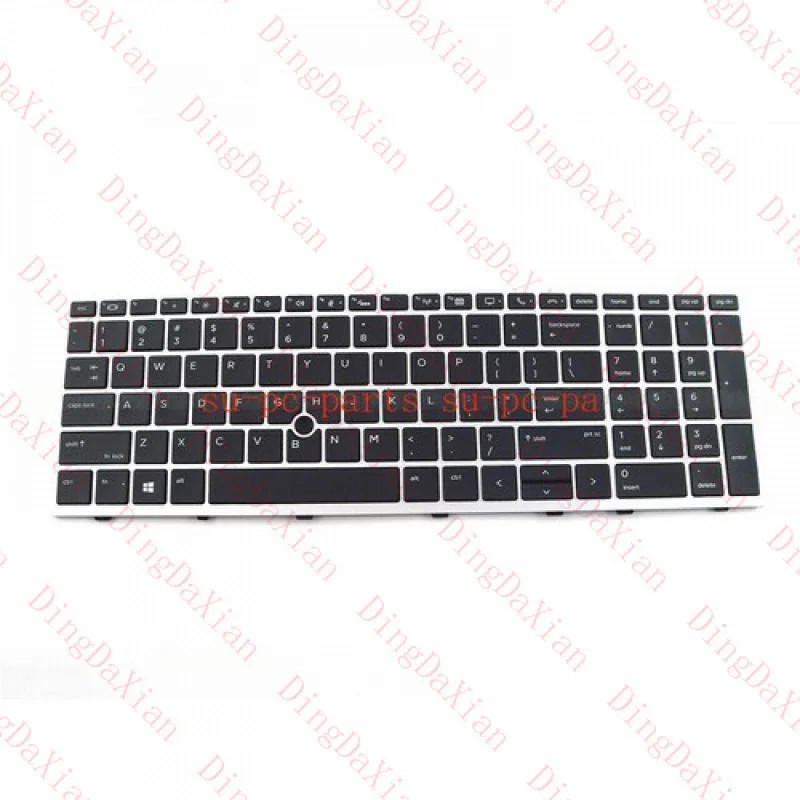 

LL для нового/оригинальной клавиатуры HP Zbook 15U G5 G6, английская, США, серебристая, с подсветкой, 15,6 дюйма, L17970-001