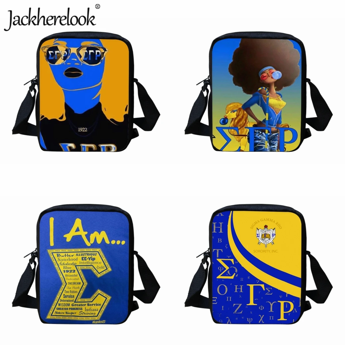 Jackherelook Sigma Gamma Rho Sorority Casual School Bag for Kindergarten Kids Fashion New Messenger Bag Travel Shoulder Bag