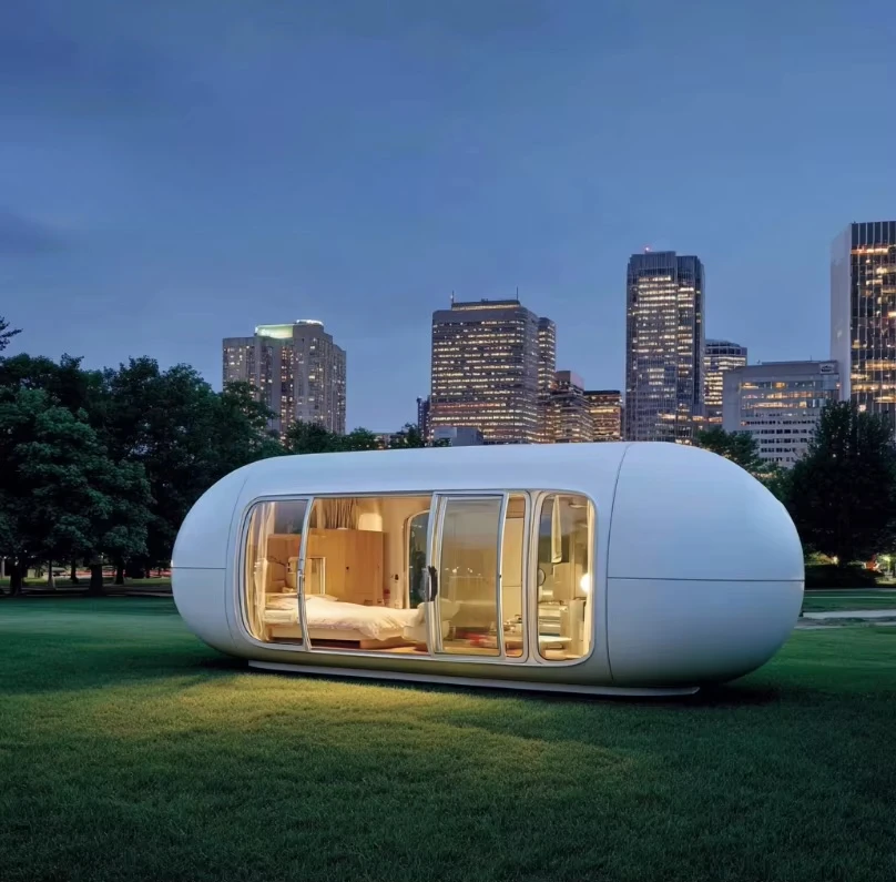 ti- Camping Space Capsule Modern Sleep Container House Home Easy Installation Home Outdoor Prefab Sleep Hotel Space Capsule%