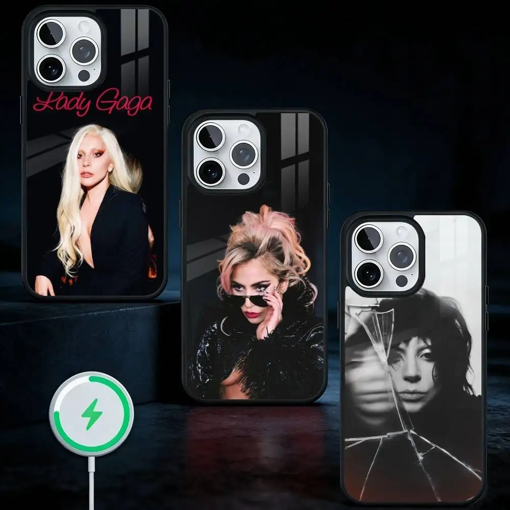 

Singer L-Lady G-Gaga Phone Case For iPhone17,16,15,14,13 Plus,Pro Max Magnetic For Magsafe Wireless Charging