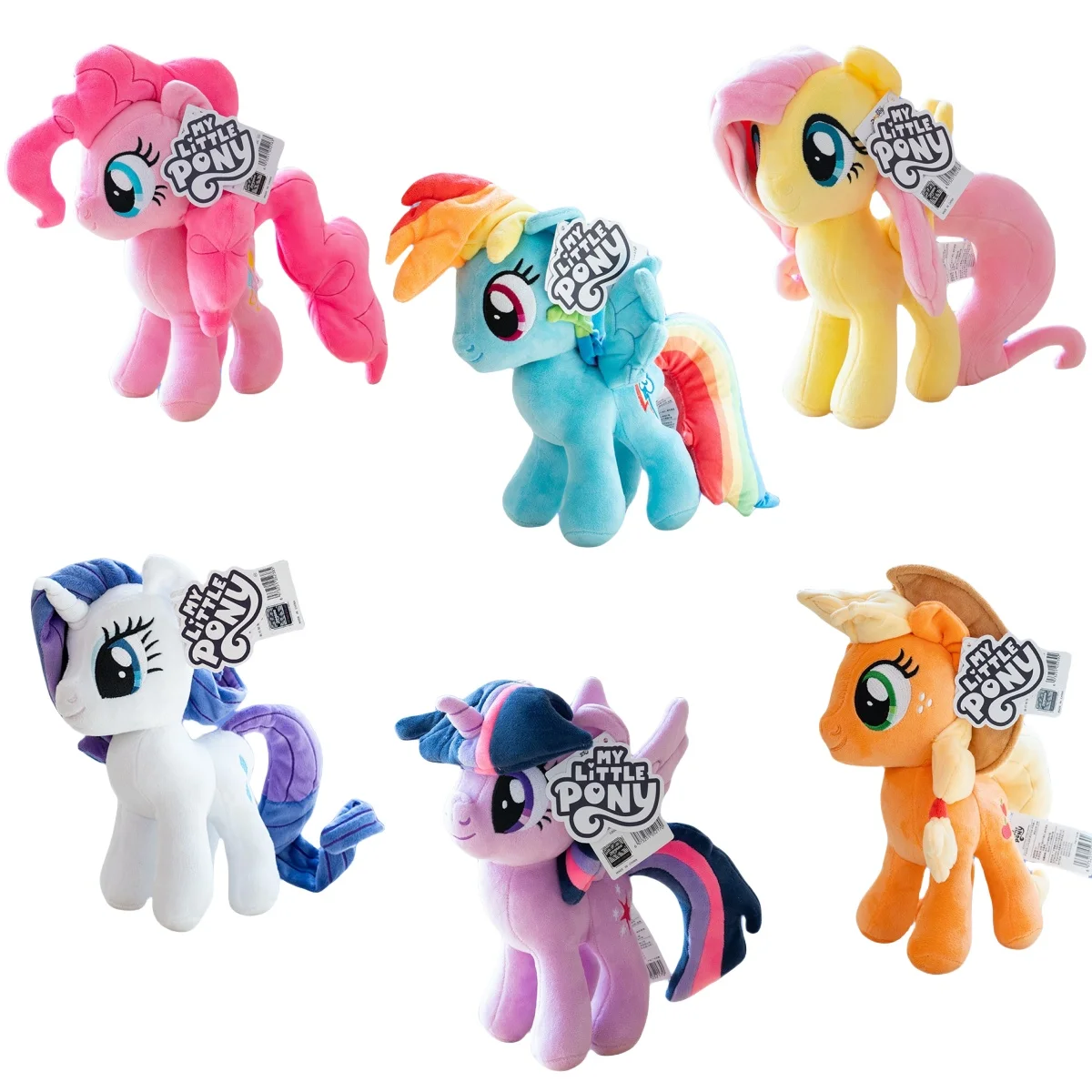 My Little Pony Plush Toy Rainbow Dash Apple Jack Rarity Anime Stuffed Dolls Fluttershy Pinkie Pie Toy Hobby Collect Kids Gift