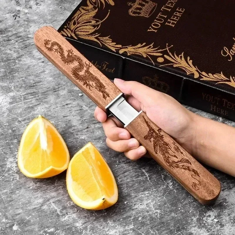 High hardness double knife portable household fruit knife pocket knife Stainless steel sharp kitchen knife