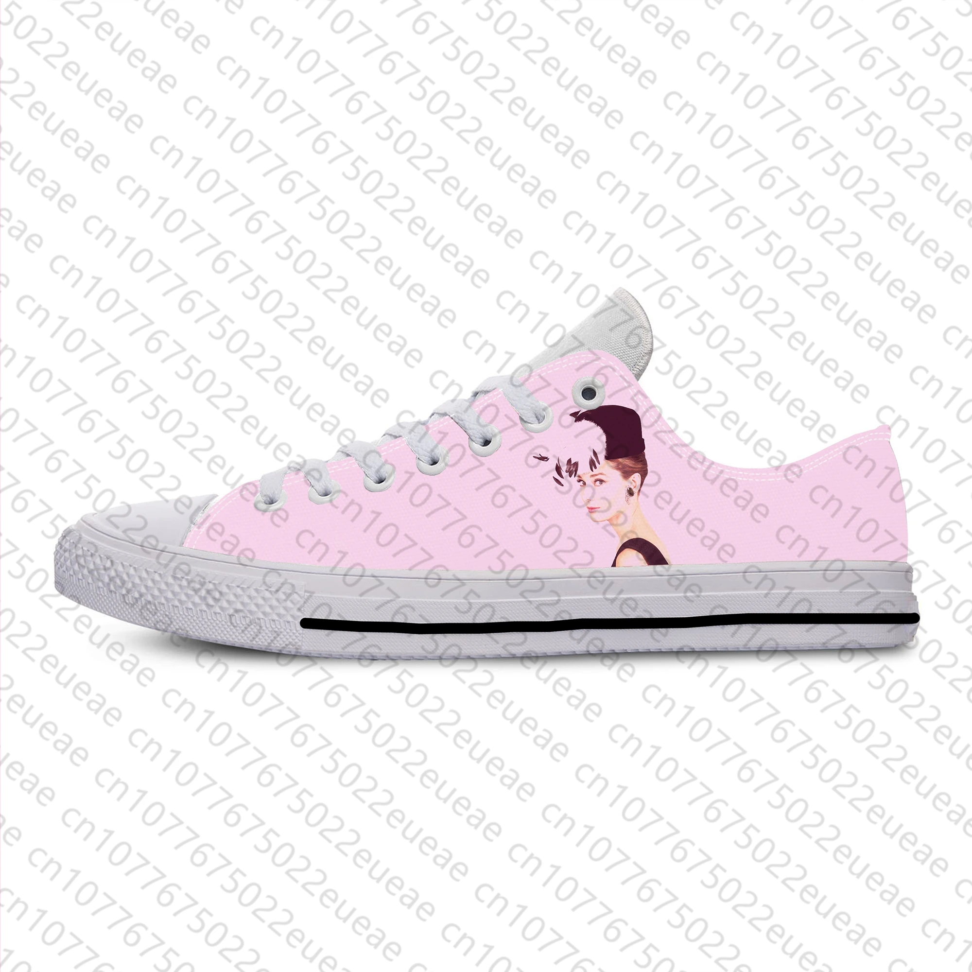 Anime Cartoon Audrey Hepburn Cute Fashion Popular Casual Cloth Shoes Low Top Lightweight Breathable 3D Print Men Women Sneakers