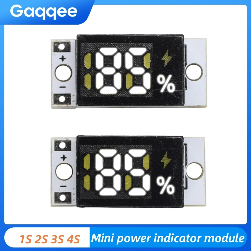 

2026 New Mini Battery Level Indicator Module Voltage Tester 1S 2S 3S 4S Series Battery Meter Lithium Battery Display Module