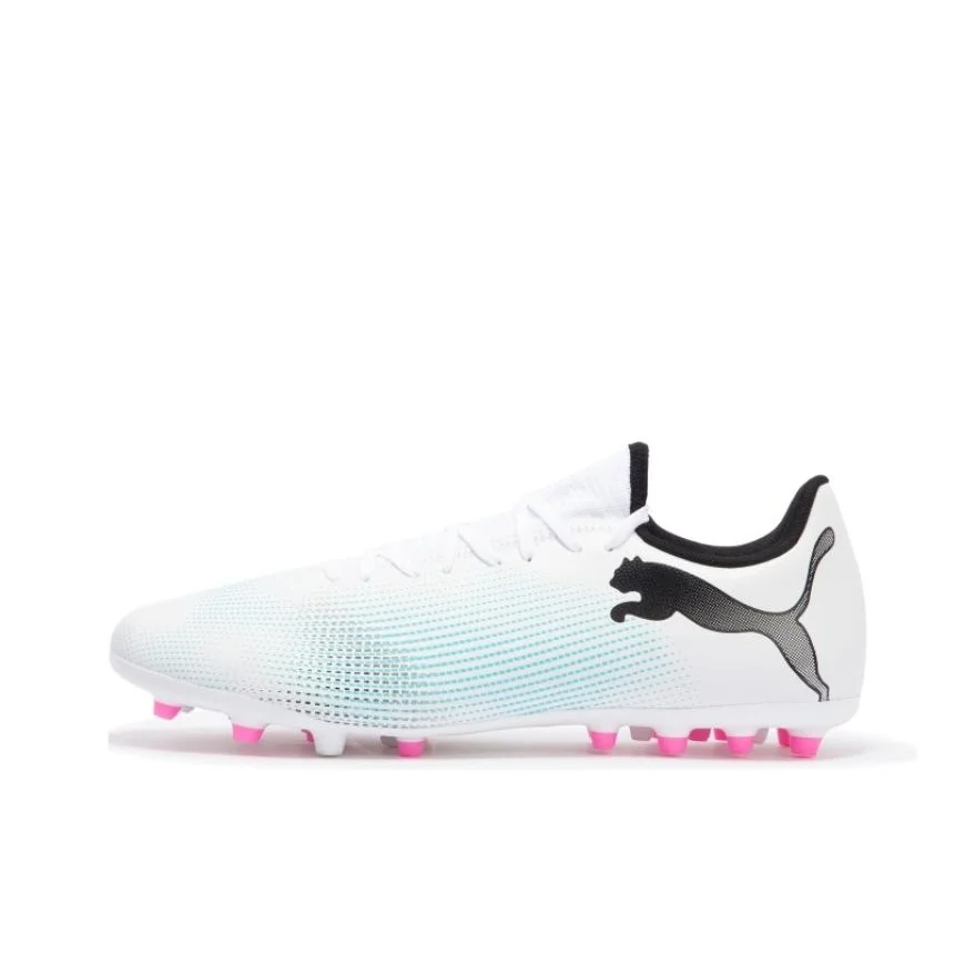 PUMA FUTURE 7 PLAY MG Multi Ground Soccer Shoes Men's White Blue 107725-01