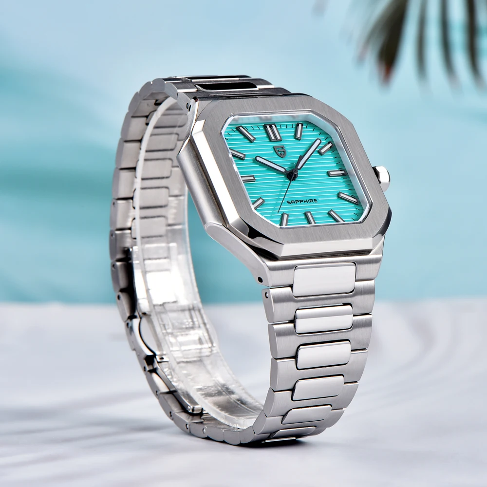 

2025 New PAGANI DESIGN Square Sapphire Mirror Watch Luxury Quartz Men Watch Japan VH31 Stainless steel Wristwatch Waterproof Men