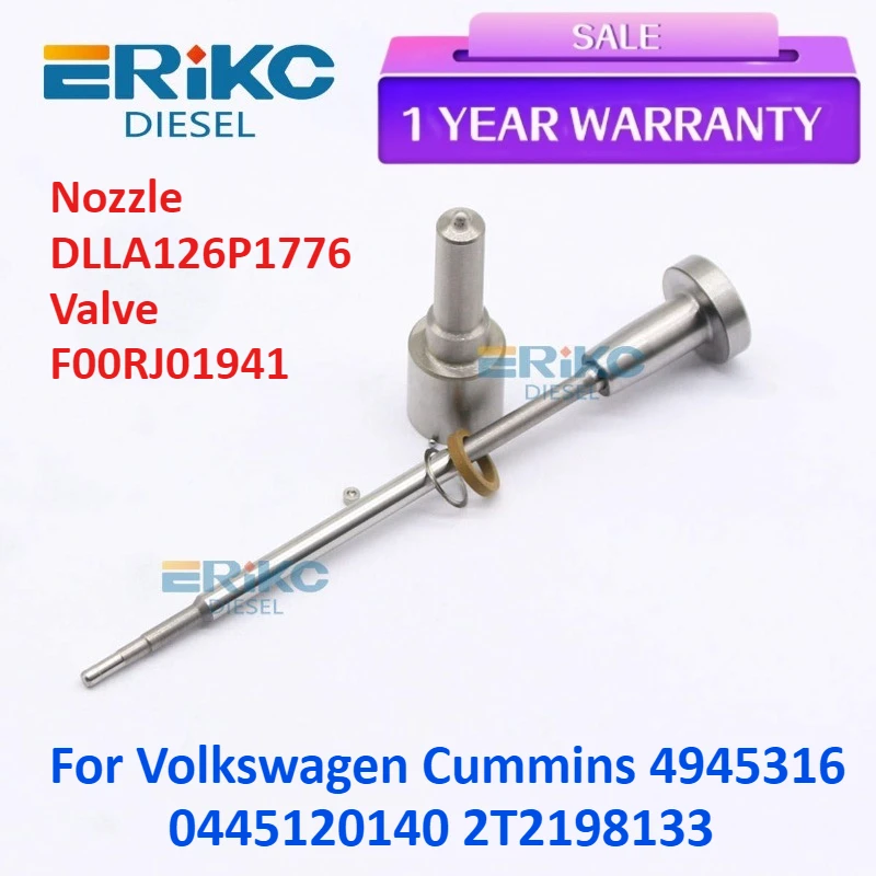 

Diesel Injector 0986435544 Repair Kits Nozzle DLLA126P1776 Valve F00RJ01941 for Volkswagen Cummins 4945316 0445120140 2T2198133